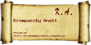 Krompaszky Anett névjegykártya